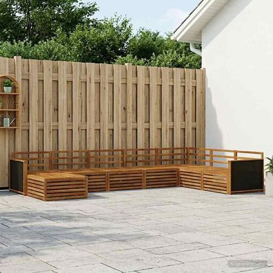 vidaXL Outdoor-Sofagarnitur 8 stk. Natur Massivholz Akazie