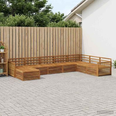 vidaXL Outdoor-Sofagarnitur 8 stk. Natur Massivholz Akazie