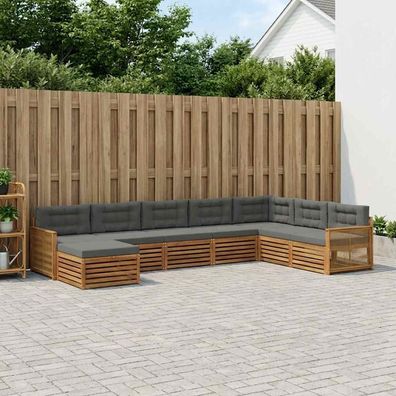 vidaXL Outdoor-Sofagarnitur 8 stk. Natur und Anthrazit