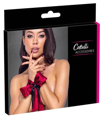 Cottelli Satin Bondageschal Dunkelrot/Schwarz 6cm x 150cm