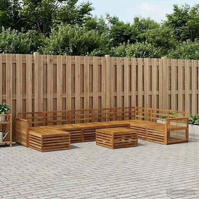 vidaXL Outdoor-Sofagarnitur 9 stk. Natur Massivholz Akazie