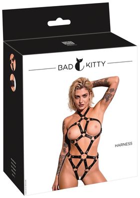 Bad Kitty Metall Harness S-L schwarz