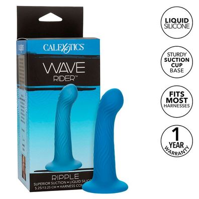 Calexotics Wave Rider Ripple Analplug mit Riffelstruktur, Blau