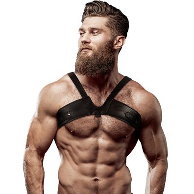 Fetish Submissive Attitude Brustgurt aus Ökoleder für Herren