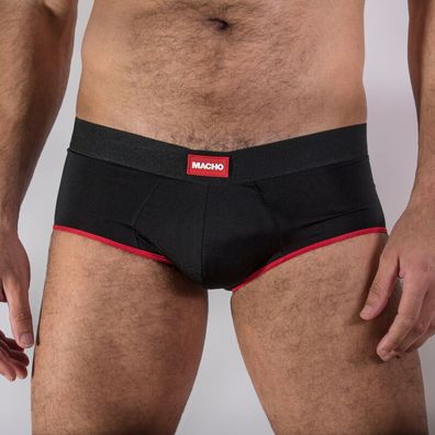 Macho Underwear klassischer Slip Brief Dark Yellow XL schwarz
