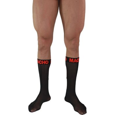 Macho Underwear halbtransparente Fetisch-Socken schwarz/rot Einheitsgröße