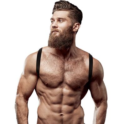 Fetish Submissive Attitude Leder-Brustharnisch für Männer, Ökoleder