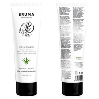 Bruma Gleitgel mit Cannabisgeschmack und Wärmeeffekt, 100 ml