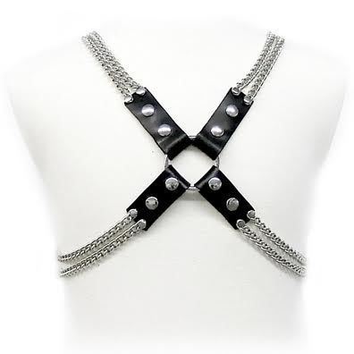 Leather Body Ketten Harness für Männer, verstellbar S bis XL