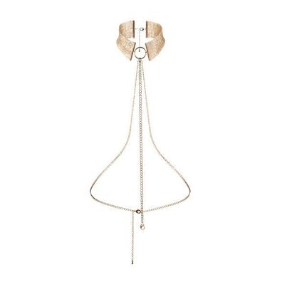 Bijoux Desire Metallique Goldene Metall-Halskette als verstellbares Halsband