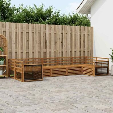 vidaXL Outdoor-Sofagarnitur 7 stk. Natur Massivholz Akazie