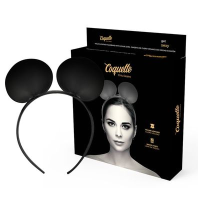 Coquette Accessories Stirnband mit Mauseohren aus veganem Leder