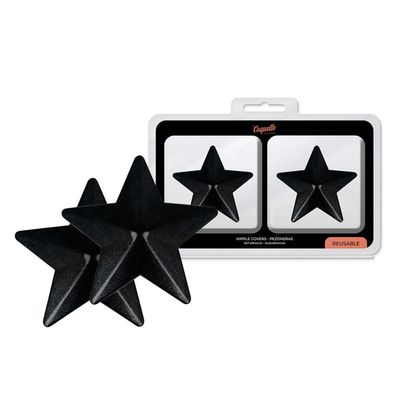 Coquette Accessories Nippelabdeckungen mit schwarzen Sternen, wiederverwendbar