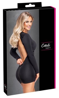 Cottelli PARTY Minikleid - Schwarzes Partykleid mit tiefem Rückenausschnitt
