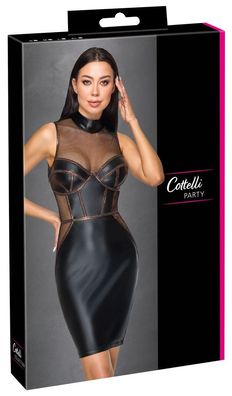 Cottelli PARTY Mattlook-Netzkleid , schwarz