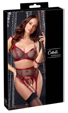 Cottelli Bondage BH Set rot