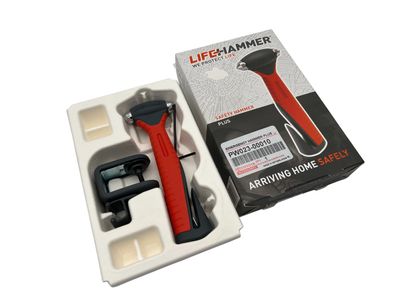 Original Lifehammer Plus Nothammer mit Gurtscheider Toyota Notfall-Hammer orange
