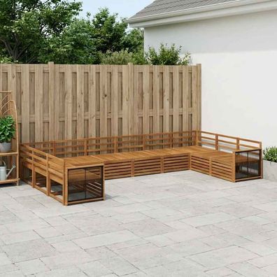 vidaXL Sofagarnituren 10 stk. Natur Massivholz Akazie