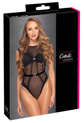Cottelli Lingerie Body Strass Spitzen-Body Schwarz