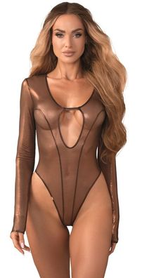 Obsessive Soranna Longsleeve Body Bronze mit Schimmer