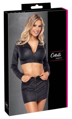 Cottelli PARTY Clubwear Set Top &amp; Minirock Schwarz Mattlook