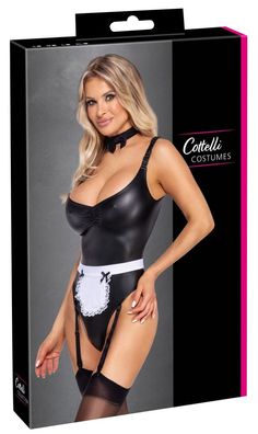 Cottelli Costumes Damen Dienstmädchen Set - 3-teilig, Schwarz