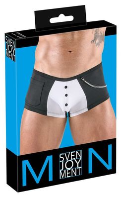 Svenjoyment Enge Waiter-Style Pants - Schwarz-Weiß - Größe