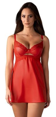 Obsessive Set Aliosa - Sinnliches Rot - Glanz und Spitze