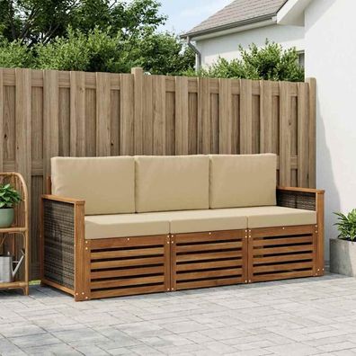 vidaXL Sofagarnituren 3 stk. Massivholz Akazie