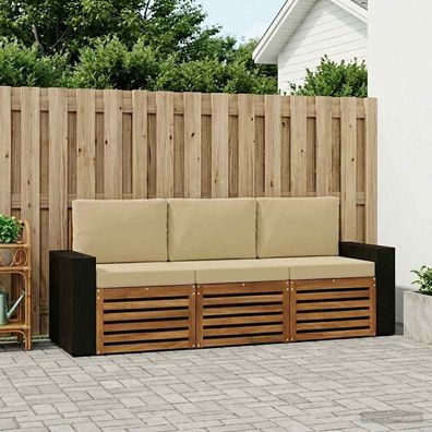 vidaXL Sofagarnituren 3 stk. Massivholz Akazie