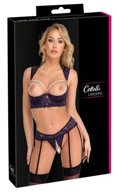 Cottelli Lingerie - Verführerisches Hebe-Set in edlem Lila lila Größe
