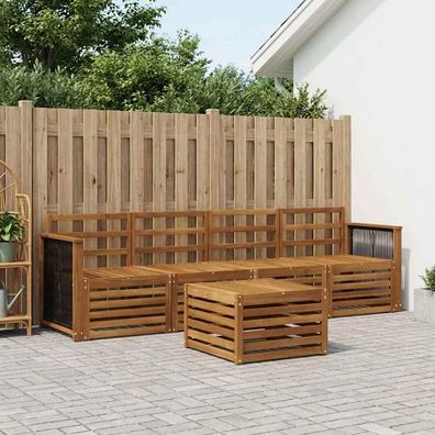 vidaXL Outdoor-Sofagarnitur 5 stk. Natur Massivholz Akazie