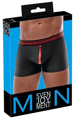 Svenjoyment Enge Pants Schwarz/Rot mit Reißverschluss Schwarz/Rot Größe