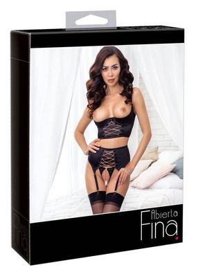 Abierta Fina Set: Bügel-Hebe, Strapsgurt, String ouvert