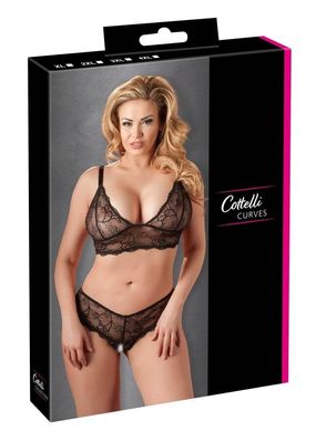 Cottelli CURVES - Spitzen-BH &amp; ouvert-String