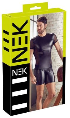 NEK Herrenshirt - Tight-Fit, Mattlook, gesteppte Schultern, Powernet-Einsätze