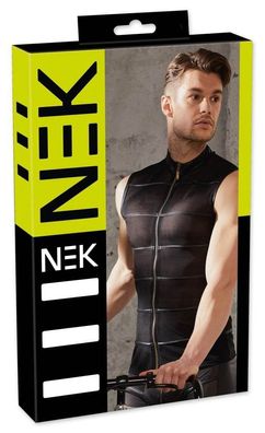 NEK Herren Shirt | Schwarzes Powernet | Mit Stehkragen &amp; Reißverschluss