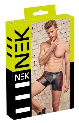 NEK Herren Pants - Mattlook, elastisch, schwarz/rot Schwarz/Rot