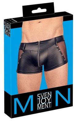 Svenjoyment Mattlook Pants mit Netz-Einsätzen und Nieten