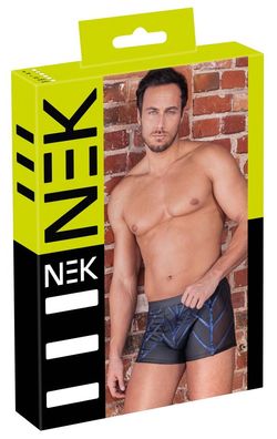 NEK Herren Pants Schwarz Blau Metallic Mattlook Netz-Einsatz Elastisch