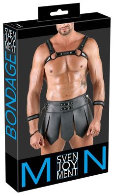 Svenjoyment Bondage Gladiatoren-Set Brustharness Rock Handfesseln