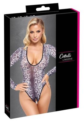 Cottelli Lingerie Snakeskin-Body in transparenter Schlangenhaut-Optik