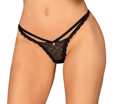 Obsessive Black Lace String Chemeris - Größe , Schwarz