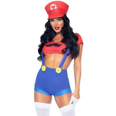 LEG Avenue Costumes Sexy Mario Bros Kostüm Rot/Blau M