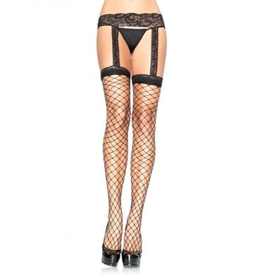 LEG Avenue Hosiery Netzstrümpfe mit Spitzen-Strumpfstrumpf