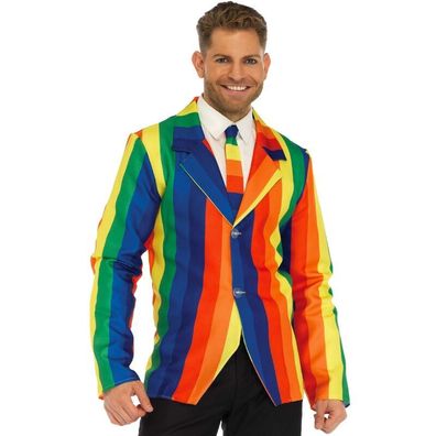 LEG Avenue Costumes Regenbogen-Blazer mit Krawatte Set S