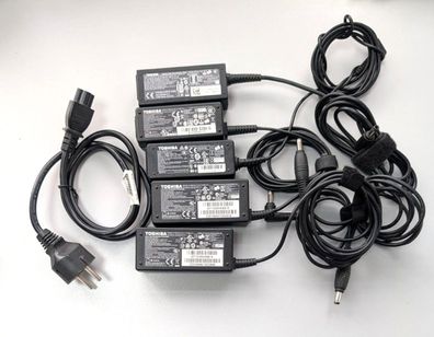 Original Toshiba 45W Laptop Charger 19V 2.37A PA3822E-1AC3 PA5177E-1AC3 5 Stück
