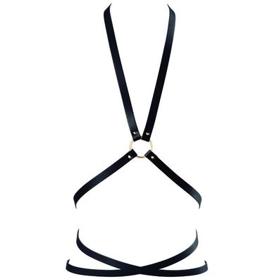 Bijoux Indiscrets Maze Multi-Way Harness Schwarz verstellbar