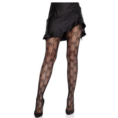 Leg Avenue Netzstrumpfhose mit Schleife
