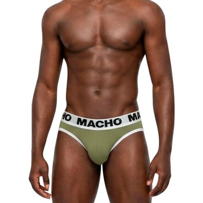 Macho Underwear Herren-Slip mit Push-up-Cup in Militärgrün